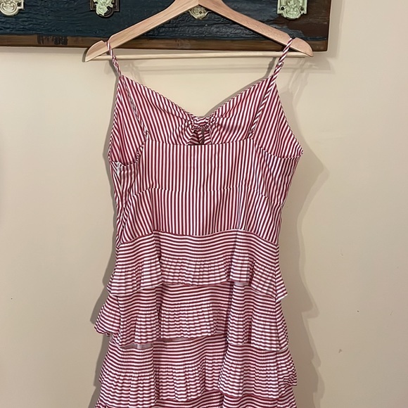 Chapter Stripes Tiered Ruffle Dress with Cut Out Size Medium - Picture 13 of 16